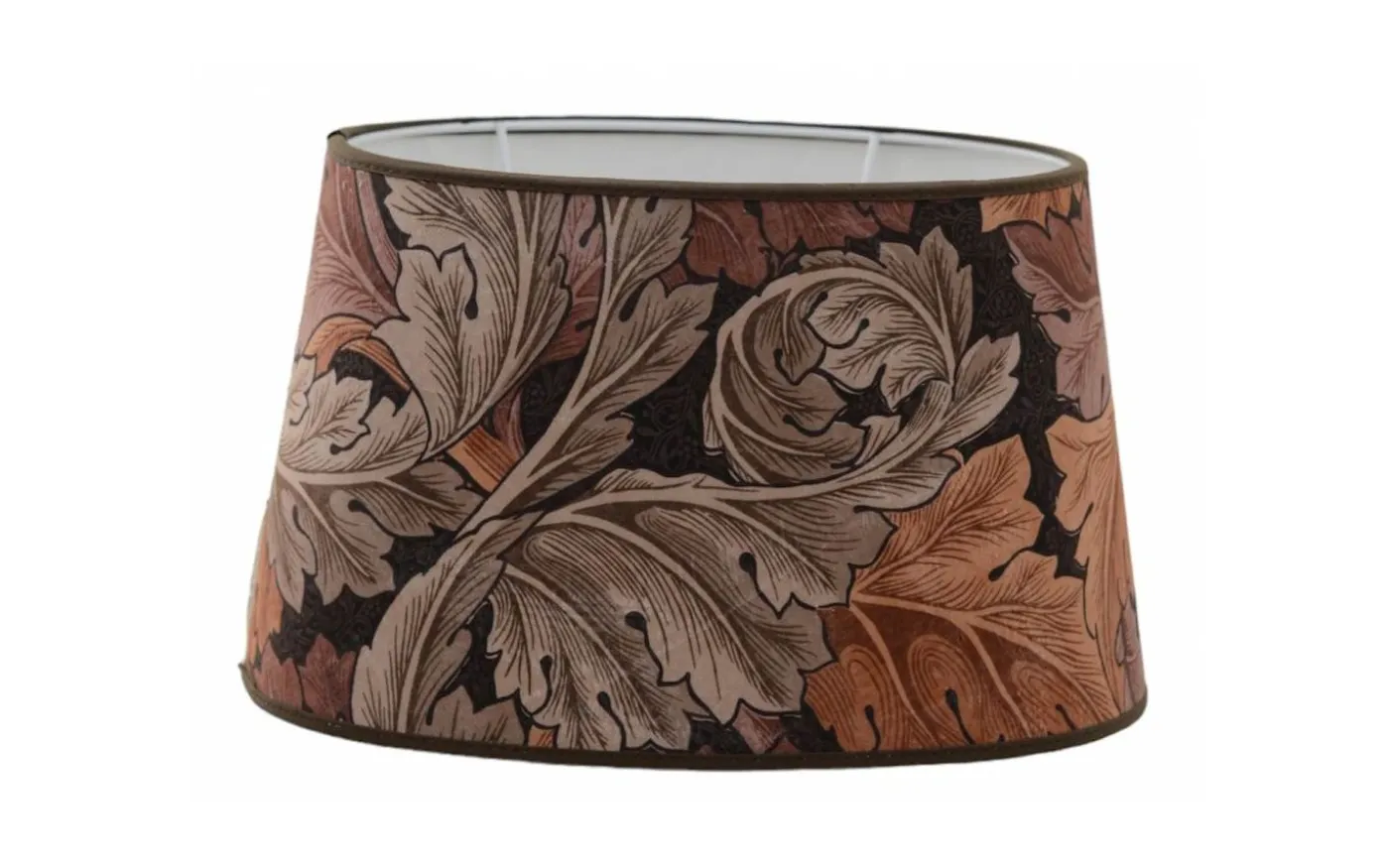 Acanthus Velvet Oval Lampskärm 25cm Acorn William Morris