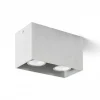 Agate II Takspotlight Borstad aluminium 2xGU10