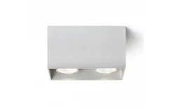 Agate II Takspotlight Borstad aluminium 2xGU10