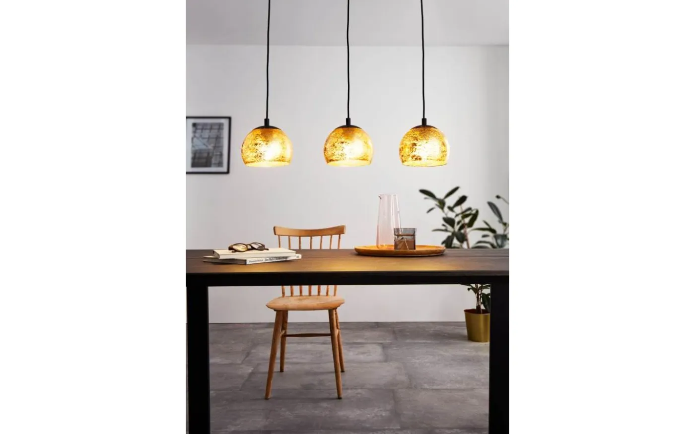 Albaraccin Taklampa 78cm Svart/Guld