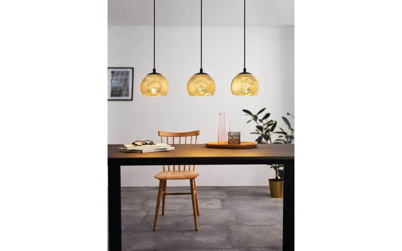 Albaraccin Taklampa 78cm Svart/Guld