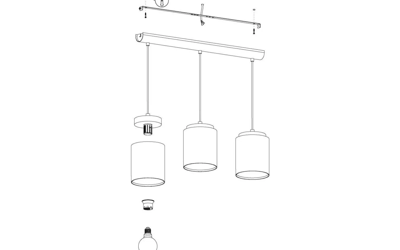 Albariza Taklampa 90cm Cappuccino/Guld