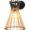 Alice Vägglampa E27 naturfärg/trä