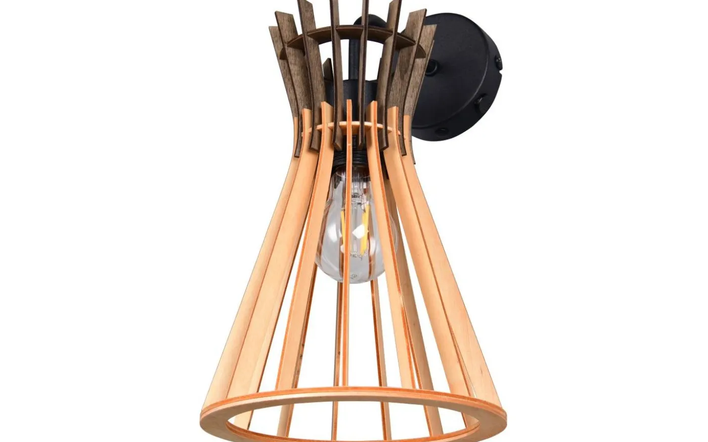 Alice Vägglampa E27 naturfärg/trä