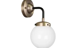 Alley 1 Vägglampa IP44 30cm E27 Antikmässing/Vit