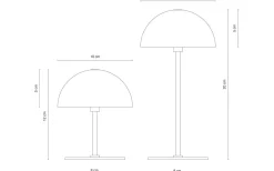 Along Uppladdningsbar Bordslampa 12/20cm 2 styck Svart/Mässing