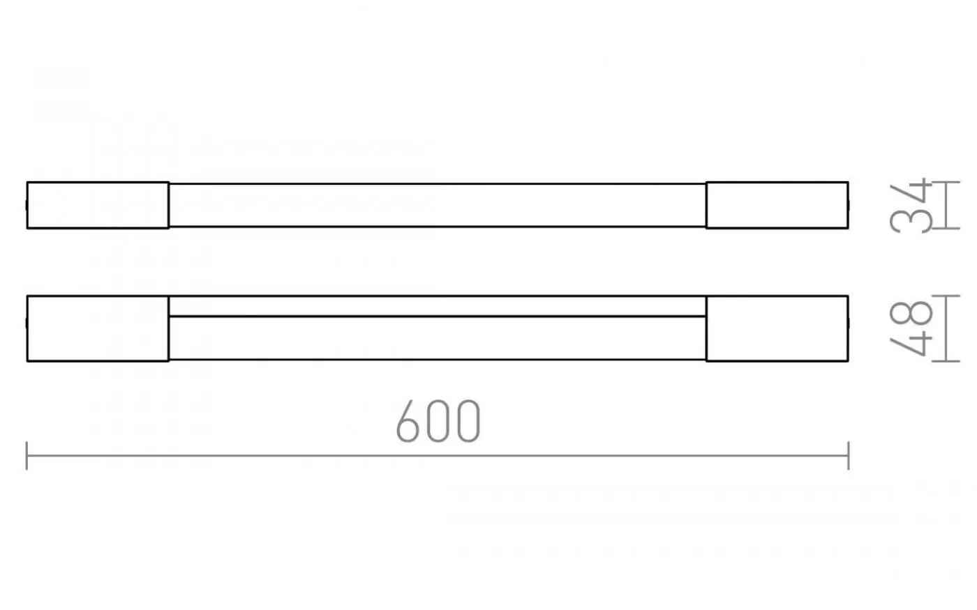 Amenity Vägglampa Krom 60cm LED 8W IP44 3000K