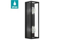 Amezola 2L Vägglampa Svart IP44