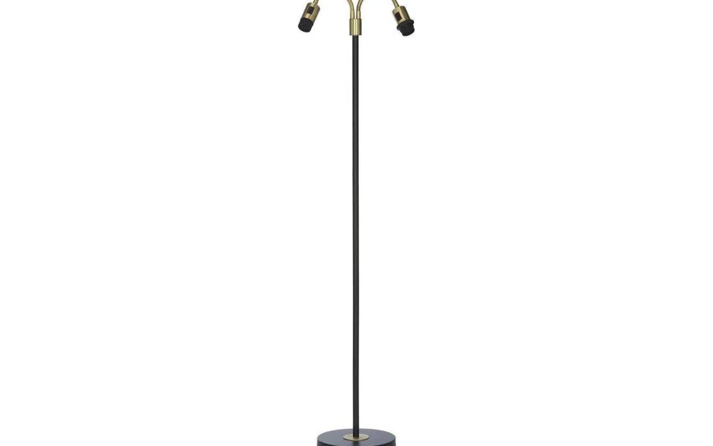 Amy Tvåarmad Golvfot 150cm Svart/Mässing