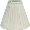 Anastacia Plisserad Takskärm Ø45cm Offwhite