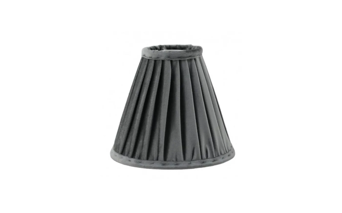Anastacia Plisserad Toppringskärm Ø22cm Grå