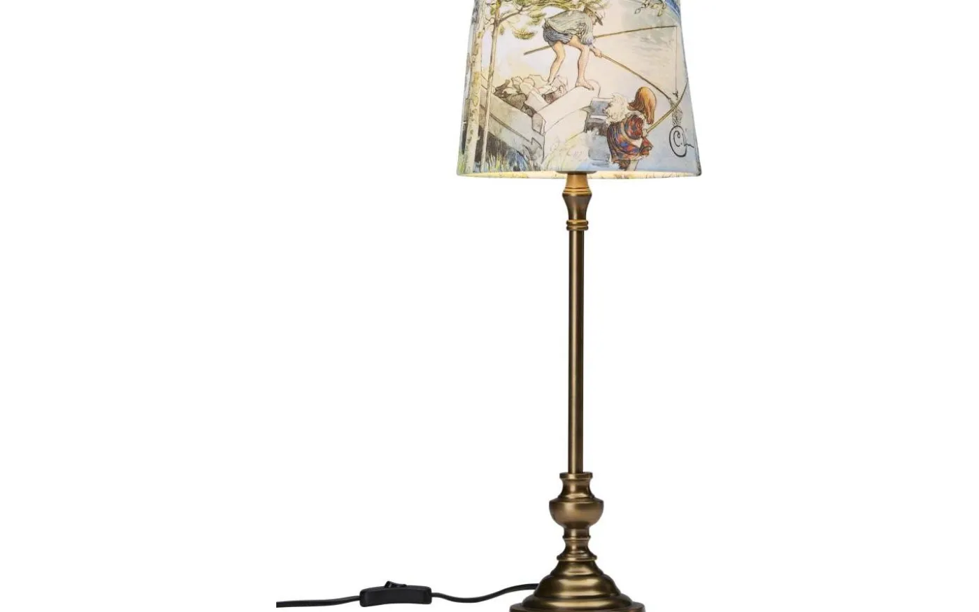 Andrea Bordslampa 53cm Antikmässing/Blå