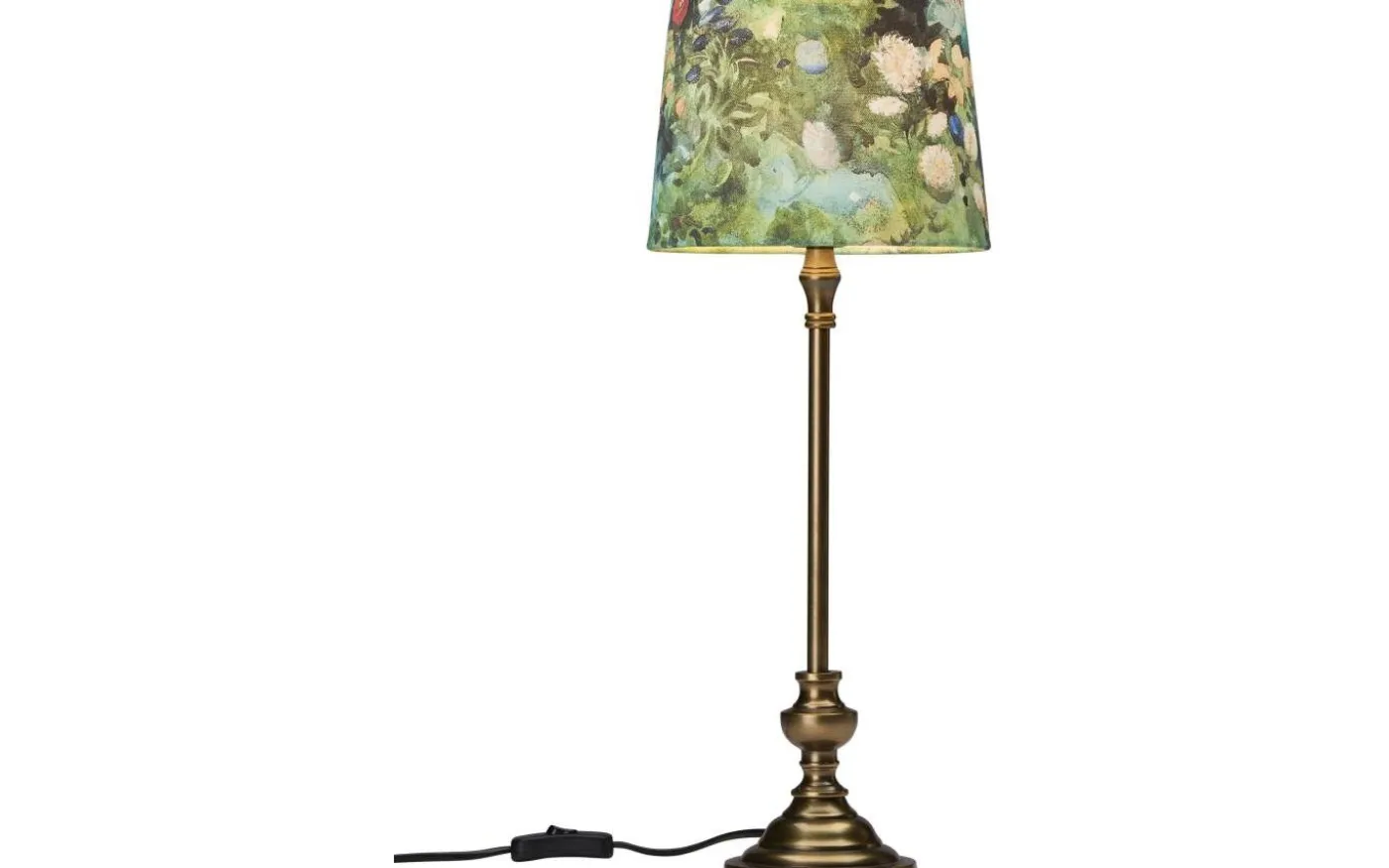 Andrea Bordslampa 53cm Antikmässing/Grön