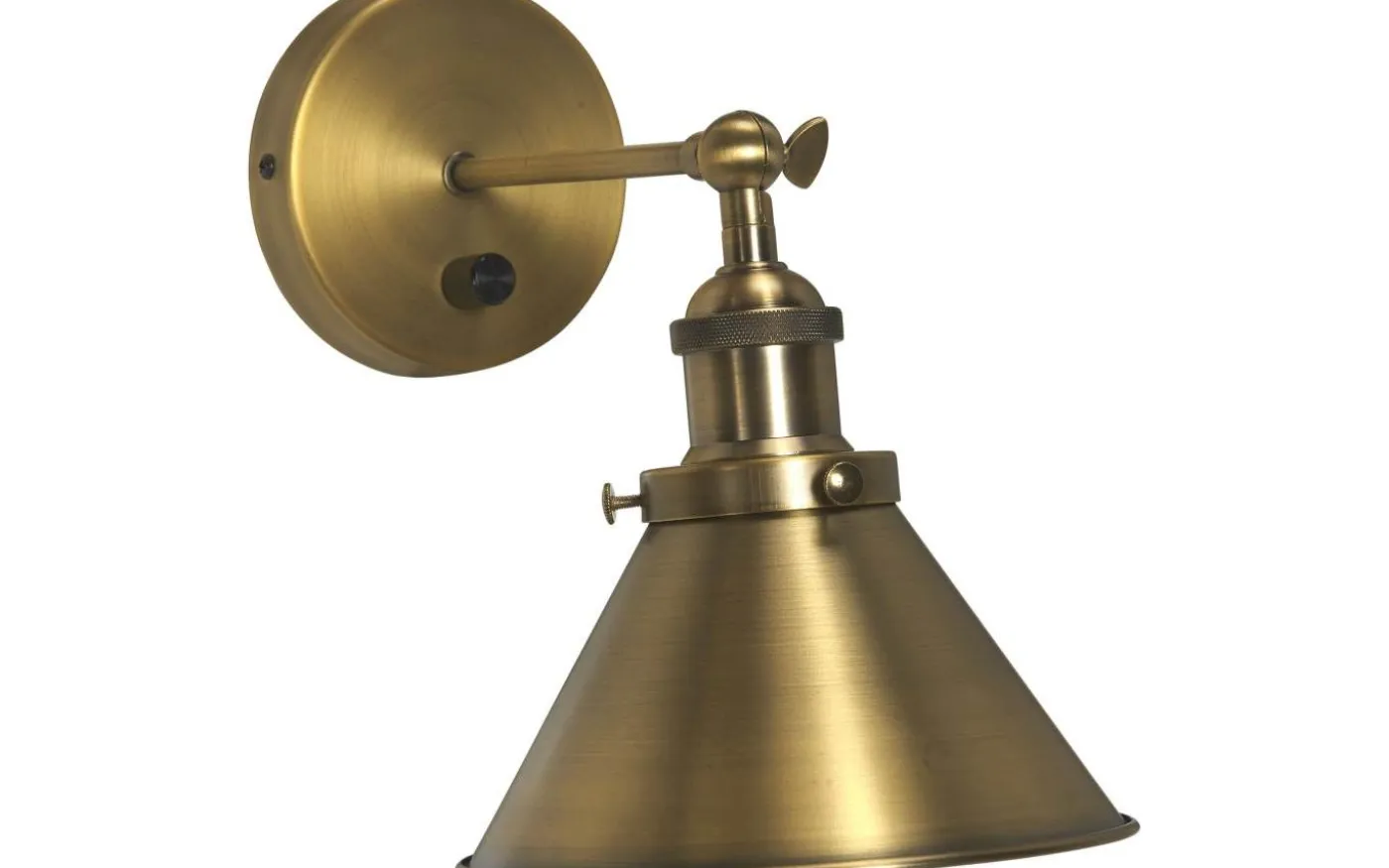 Anton Vägglampa 18cm Dimbar Antikmässing