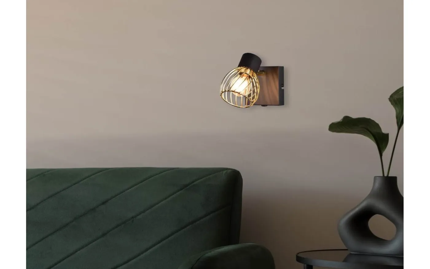 Ardon Spotlight E14 mattsvart/polerad mässing