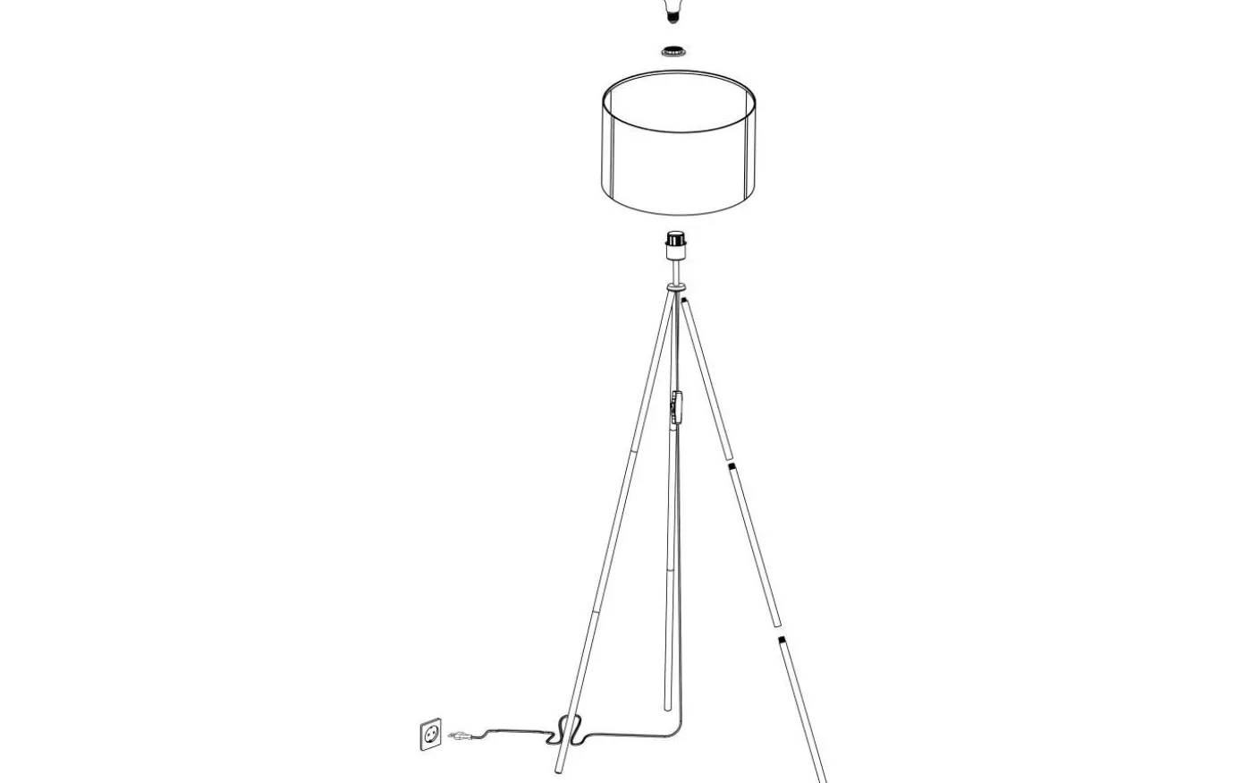 Arnhem Golvlampa 151cm Vit/Beige