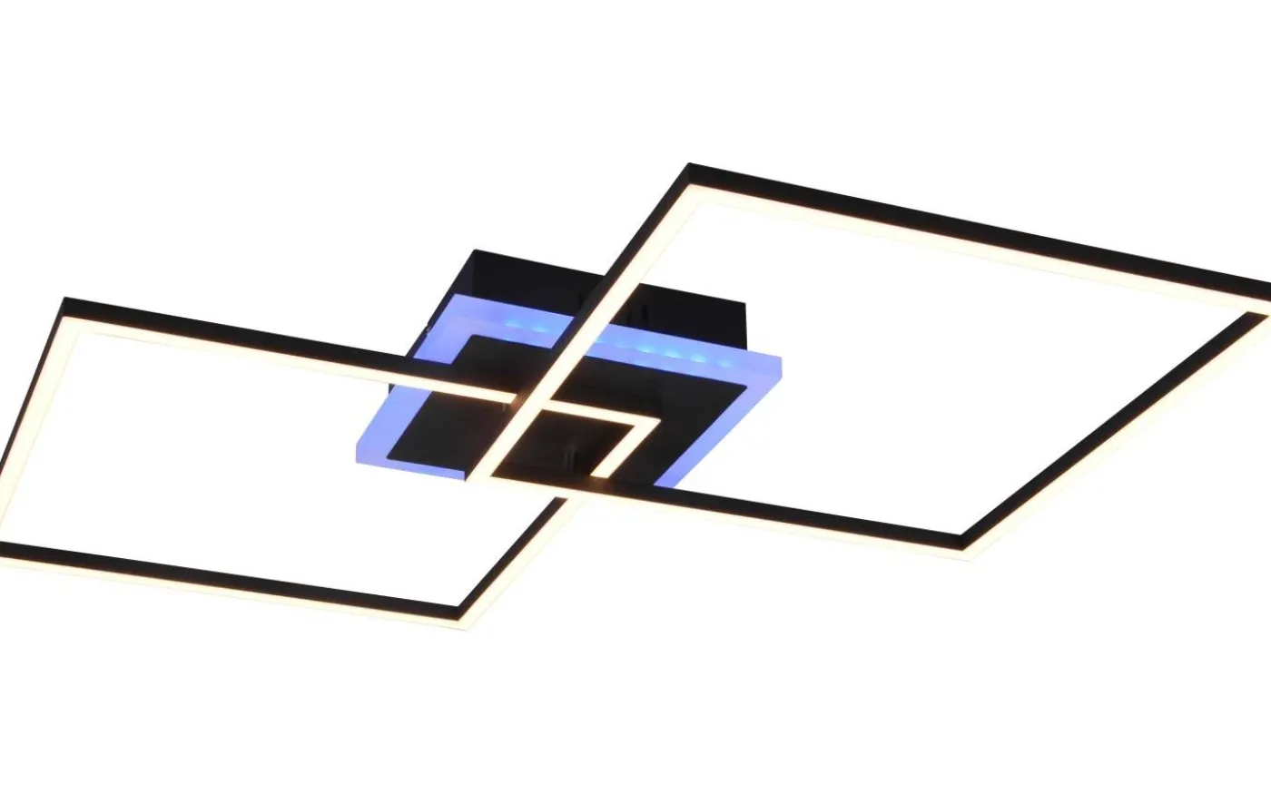 Arribo Plafond LED fyrkantig mattsvart RGBW