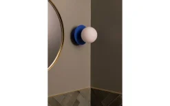 Art Deco Vägglampa/Plafond Blå/Vit IP44
