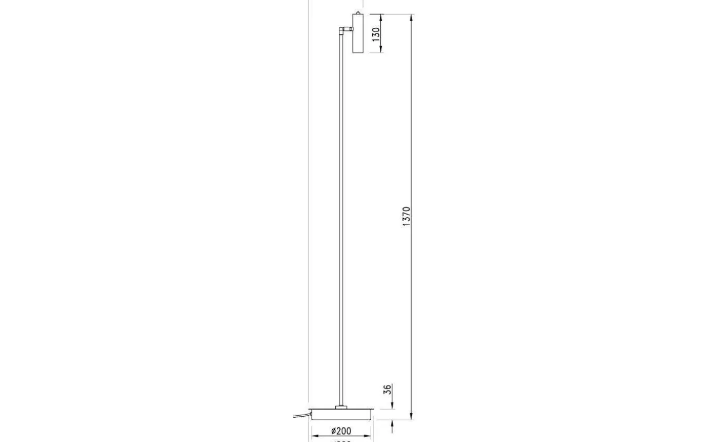 Artic Golvlampa 140cm LED 6W 3000K Vit