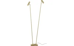 Artic Golvlampa Dubbel 137cm LED 2x6W 3000K Matt Mässing