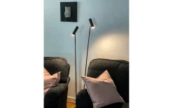 Artic Golvlampa Dubbel 137cm LED 2x6W 3000K Svart