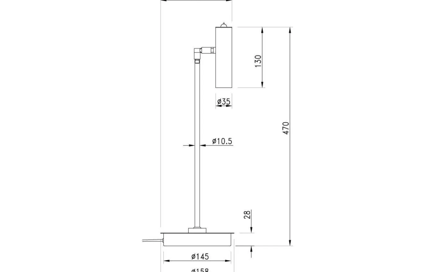 Artic Skrivbordslampa 52cm LED 6W 3000K Matt Mässing