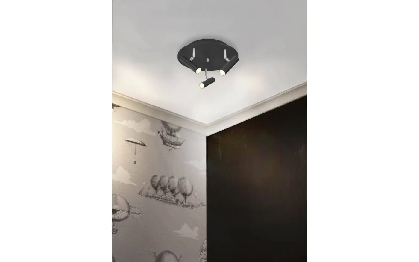 Artic Takspotlight 30cm LED 3x6W 3000K Svart/Krom