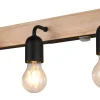Arturo H2O Vägglampa 3-delad E27 trä/matt svart IP44