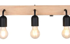 Arturo H2O Vägglampa 3-delad E27 trä/matt svart IP44