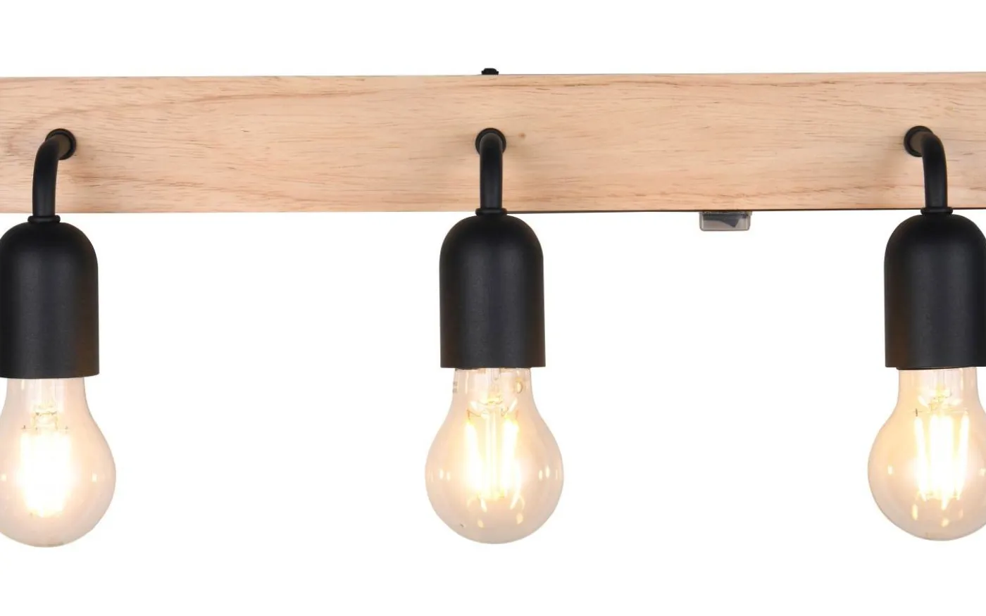 Arturo H2O Vägglampa 3-delad E27 trä/matt svart IP44