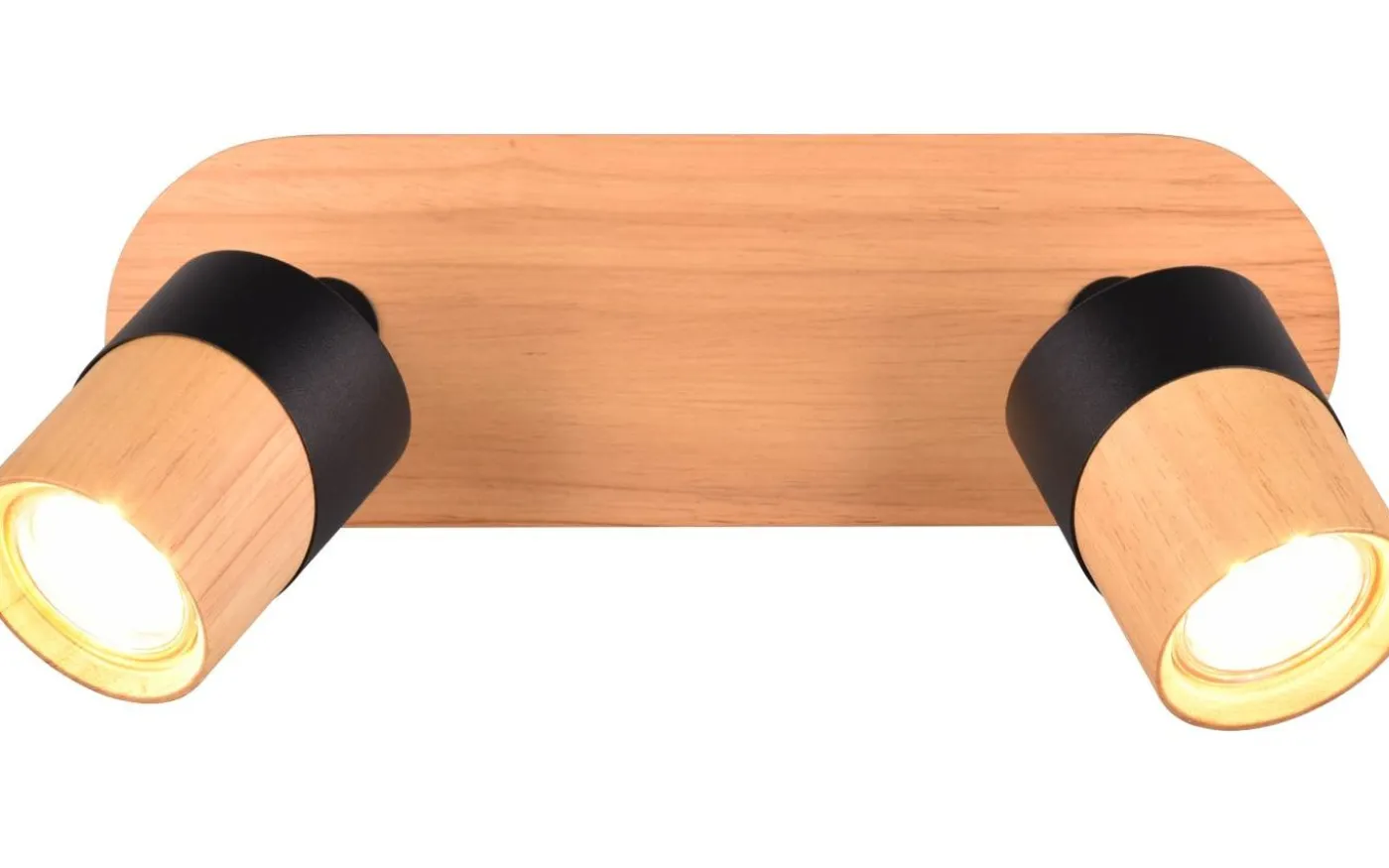 Aruni Spotlight 2-delat GU10 trä/matt svart