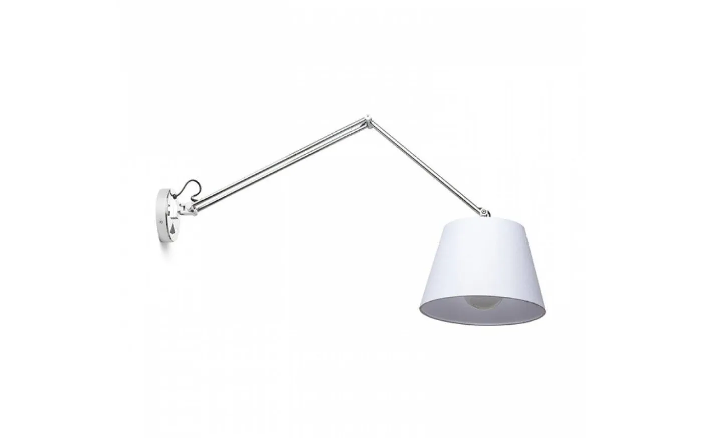 Ashley Vägglampa Vit/Krom E27