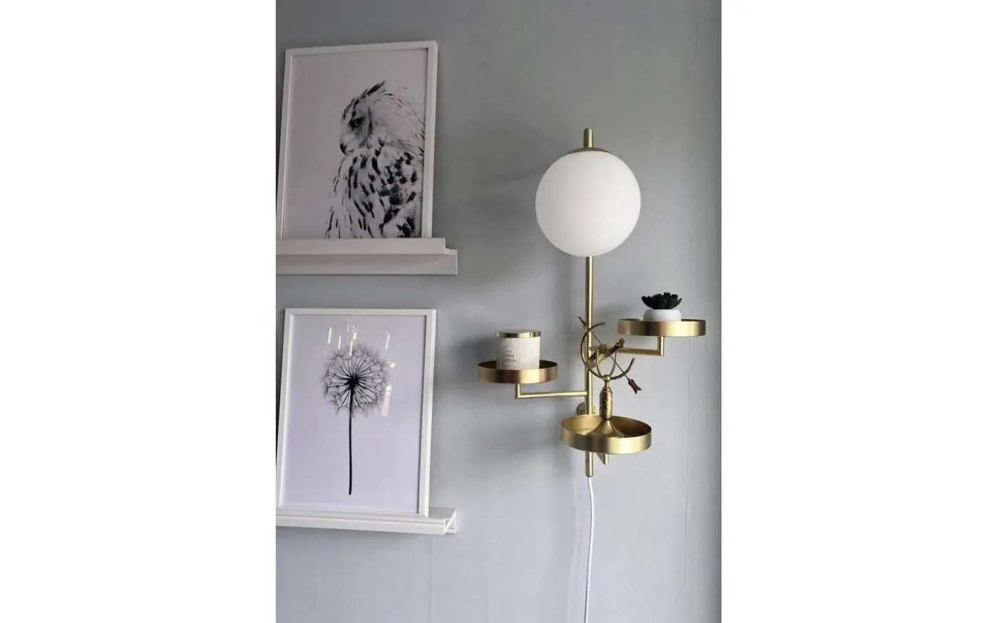 Astoria Vägglampa 62cm G9 Borstad Mässing