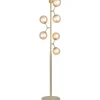 Atom Golvlampa 155cm Antik Mässing/Amber