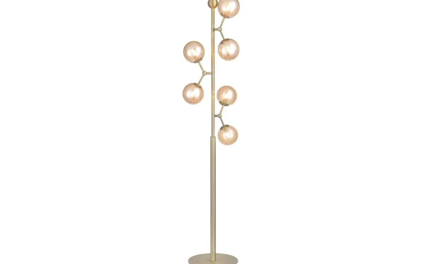 Atom Golvlampa 155cm Antik Mässing/Amber