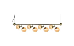 Atom Taklampa 123cm Antik Mässing/Amber