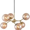 Atom Taklampa 57cm Antik Mässing/Amber