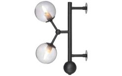 Atom Vägglampa Antik Svart/Smoke