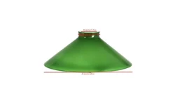 August Glasskärm Grön Till Skomakarelampa 25cm