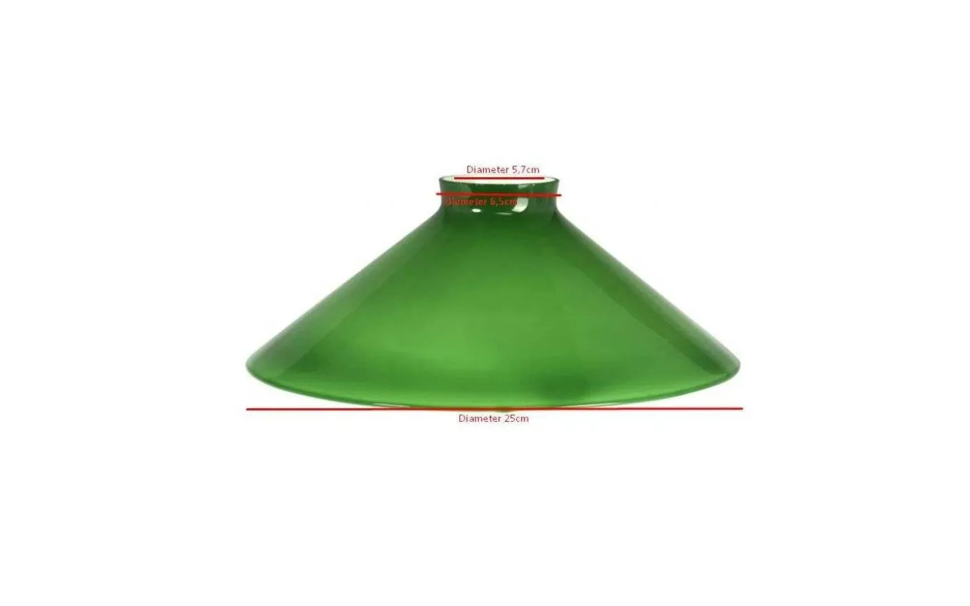 August Glasskärm Grön Till Skomakarelampa 25cm