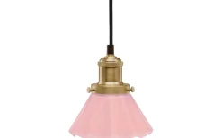 August Veckad Fönsterlampa 15cm Mässing/Rosa