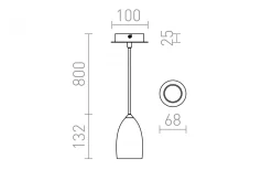 Babades Fönsterlampa Ø6,8cm Krom
