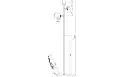 Balder Golvlampa 135cm Vit/Krom
