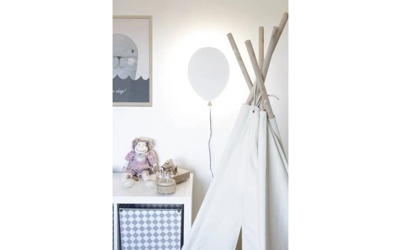 Balloon Vägglampa 35cm LED 6W Vit
