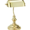 Bankers Bordslampa 42cm Mässing