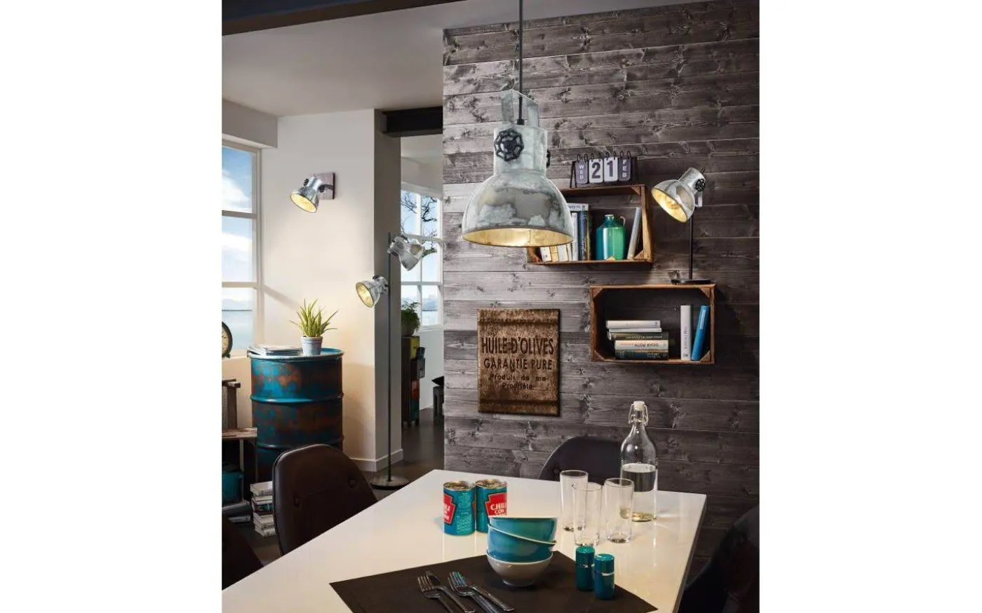 Barnstaple Fönsterlampa 18cm Grå