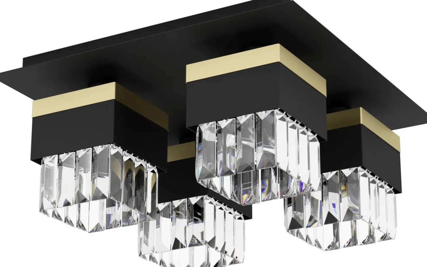 Barrancas Plafond 38cm Svart/Kristall
