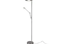 Barrie Golvlampa LED i borstat stål