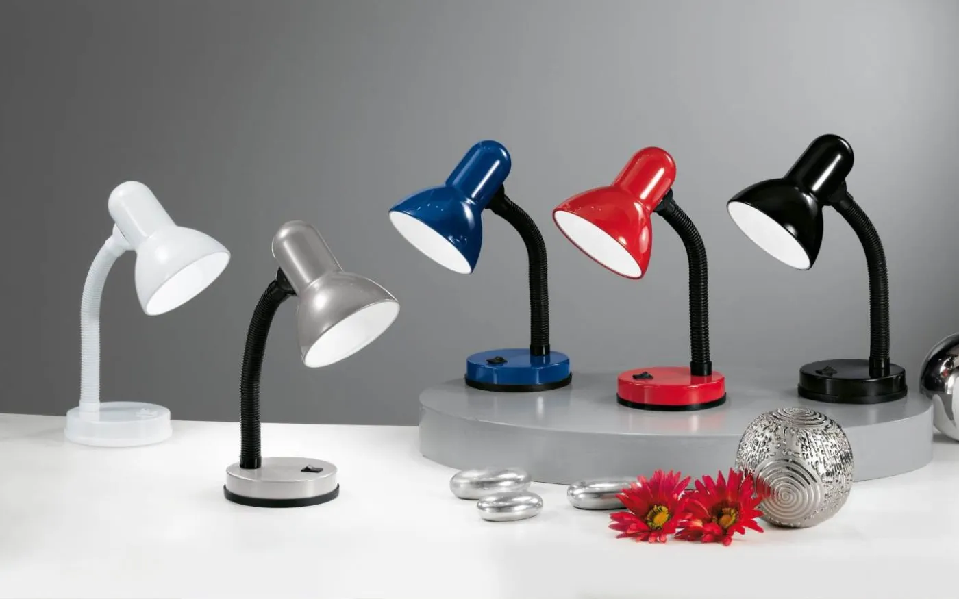 Basic Skrivbordslampa 30cm Blå