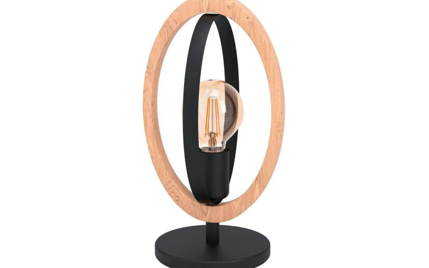 Basildon Bordslampa 35cm Trä/Svart